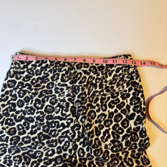 AFRM Leopard High-Waisted Zip Pocket Flare Bell Bottom Jeans/Pants size 26 - Picture 4 of 9